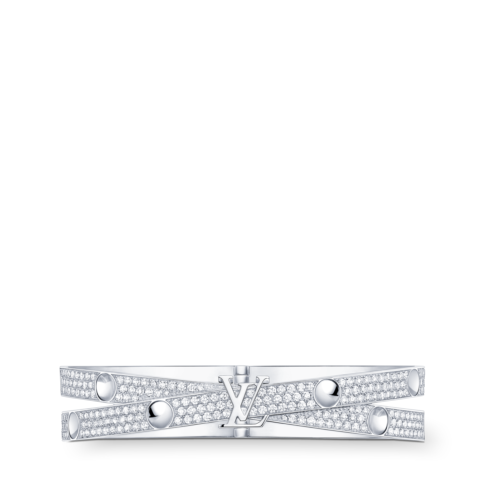  Catégories Bracelets Empreinte Double Bangle, White Gold and Diamonds | Louis Vuitton ® (Zoom produit)