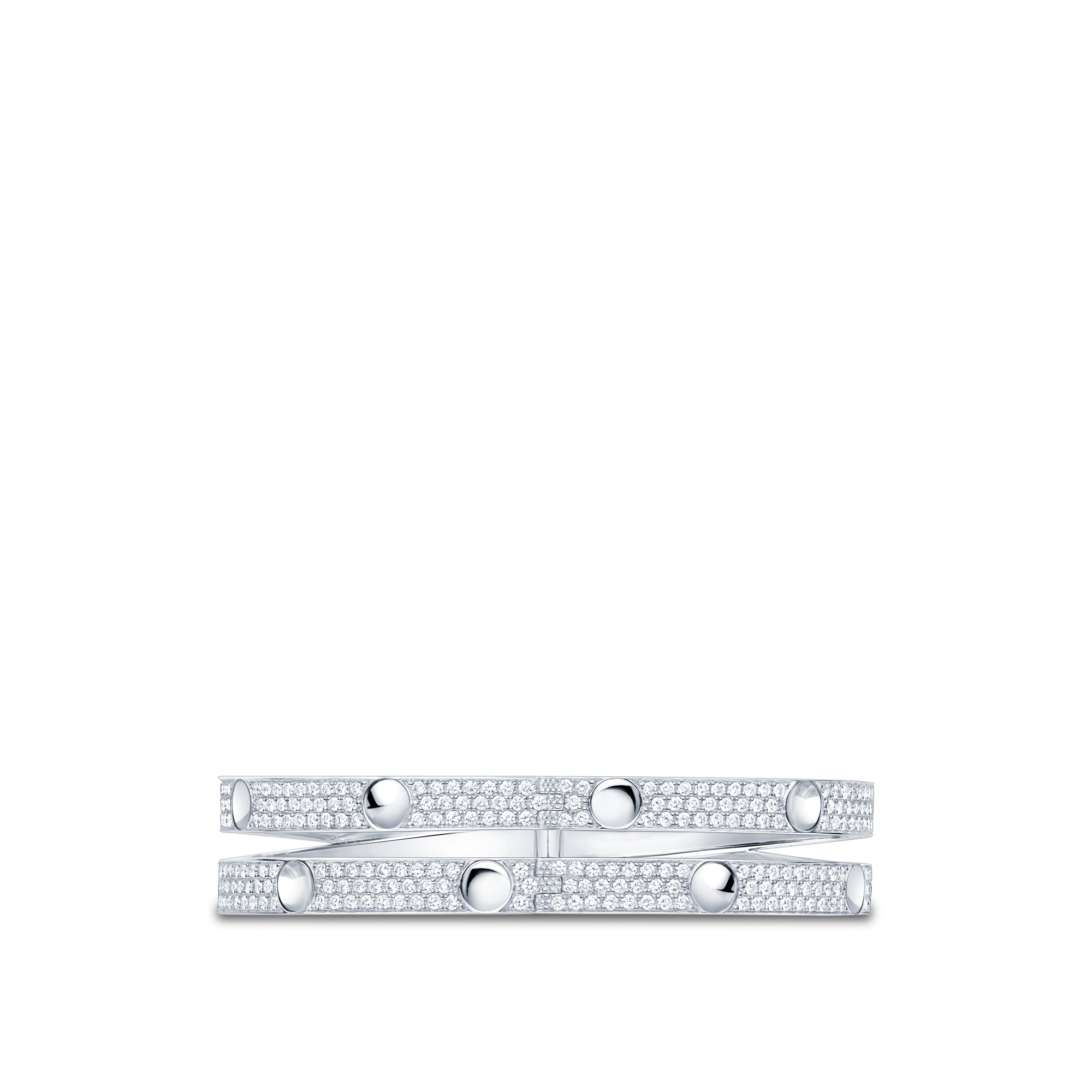  Catégories Bracelets Empreinte Double Bangle, White Gold and Diamonds | Louis Vuitton ® (Zoom produit)
