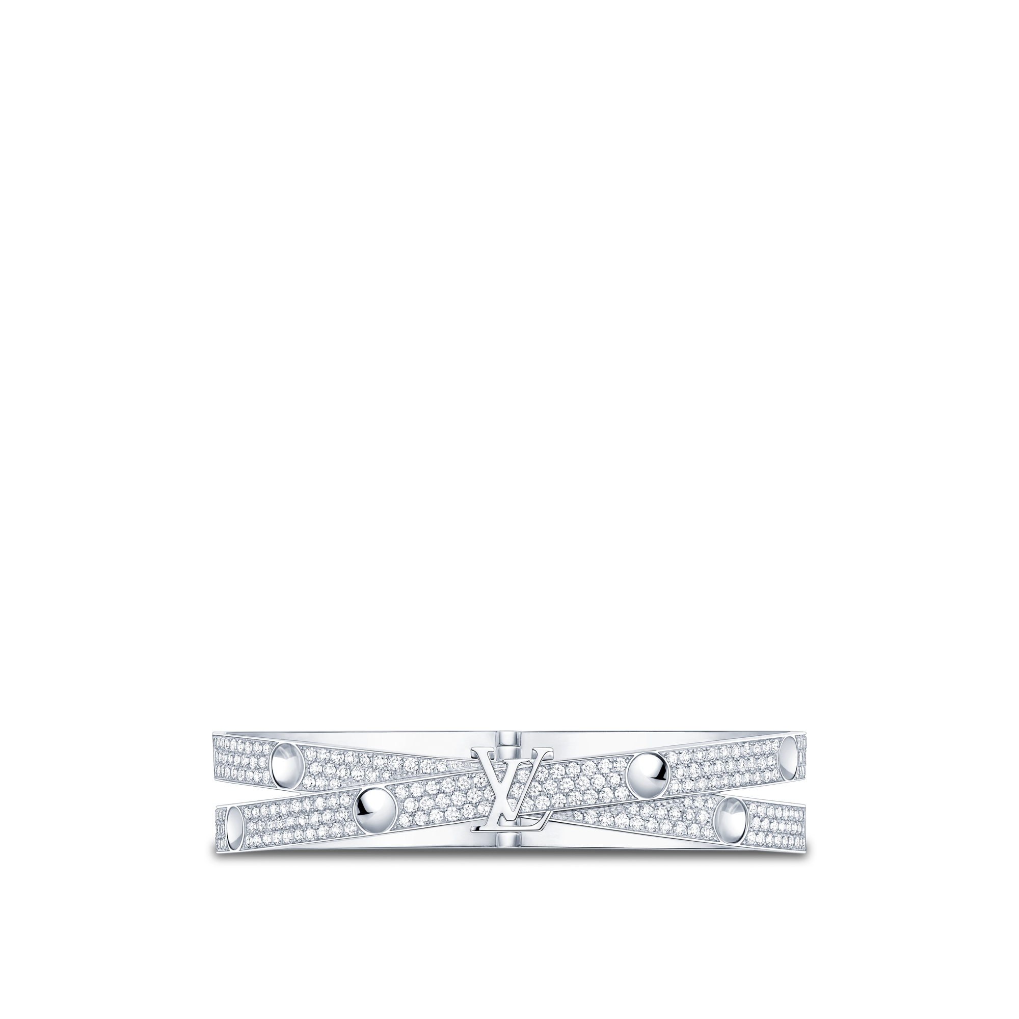 Catégories Bracelets Empreinte Double Bangle, White Gold and Diamonds | Louis Vuitton ® (Zoom produit)