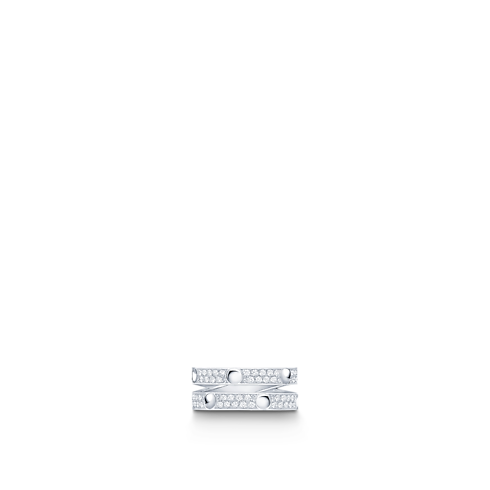 Categories All Fine Jewelry Empreinte Double Ring, White Gold and Diamonds | Louis Vuitton ® (Product zoom)