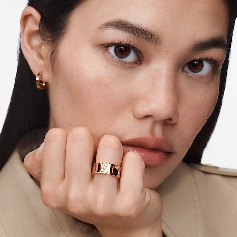 Categories All Fine Jewelry Empreinte Large Ring, Pink Gold | Louis Vuitton ® (Product zoom)