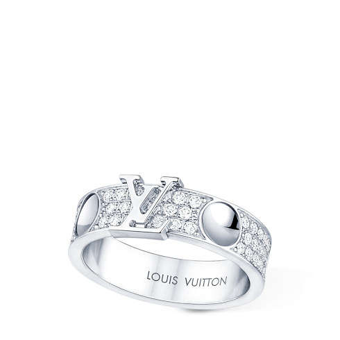 Categories Rings Empreinte Medium Ring, White Gold and Diamonds | Louis Vuitton ® (Product zoom)