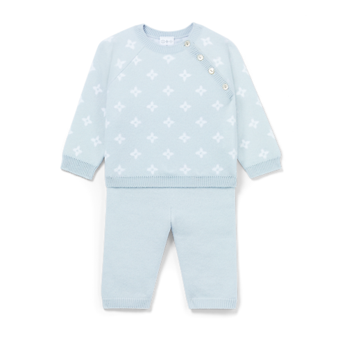 S00 Cadeaux pour Bébés } Ensemble en maille Flower | Louis Vuitton ® (Zoom produit)