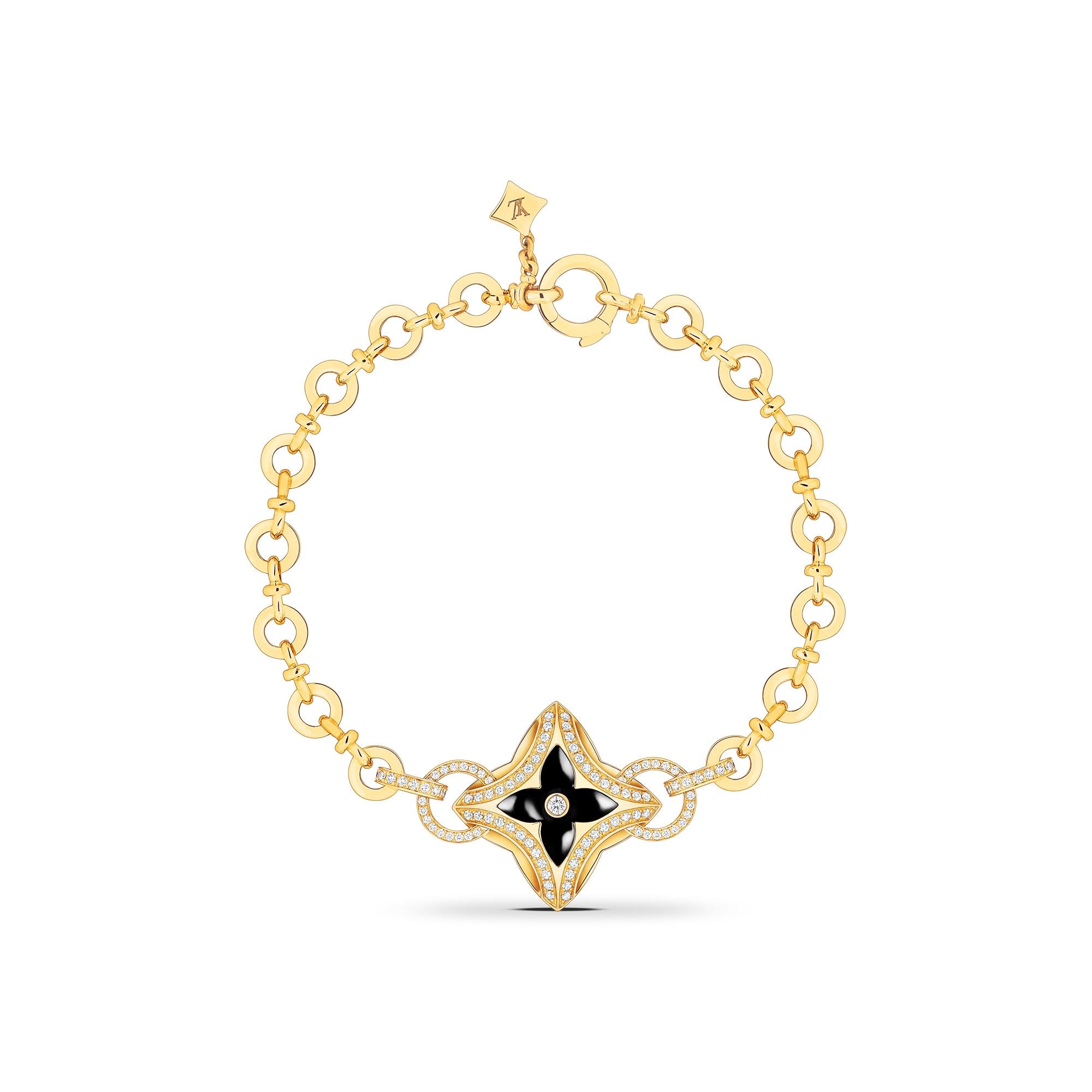  Categories All Fine Jewelry Ever Blossom Bracelet, Yellow Gold, Onyx & Diamonds | Louis Vuitton ® (Product zoom)