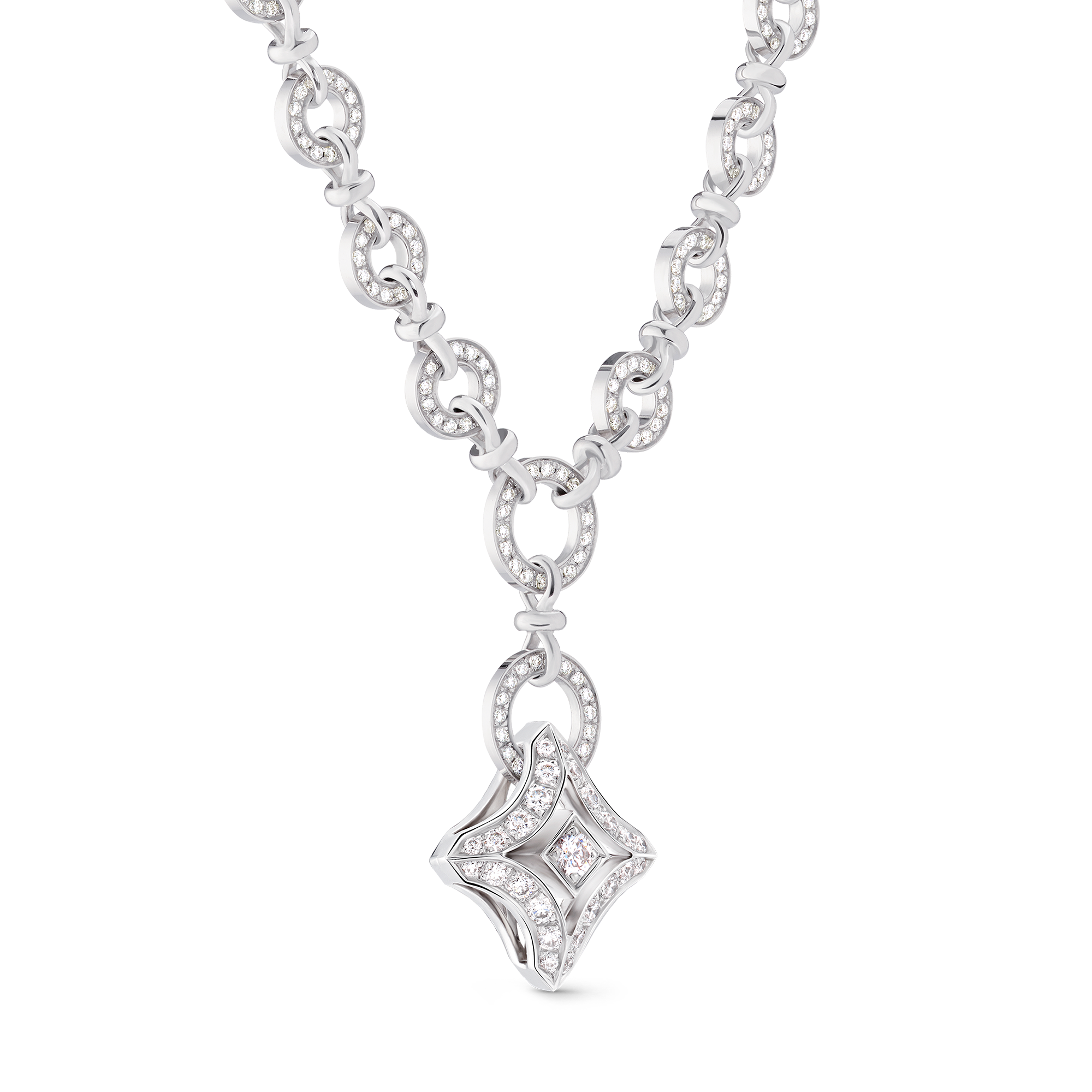  Jewelry Necklaces and Pendants Ever Blossom Pendant, White Gold & Diamonds | Louis Vuitton ® (Product zoom)
