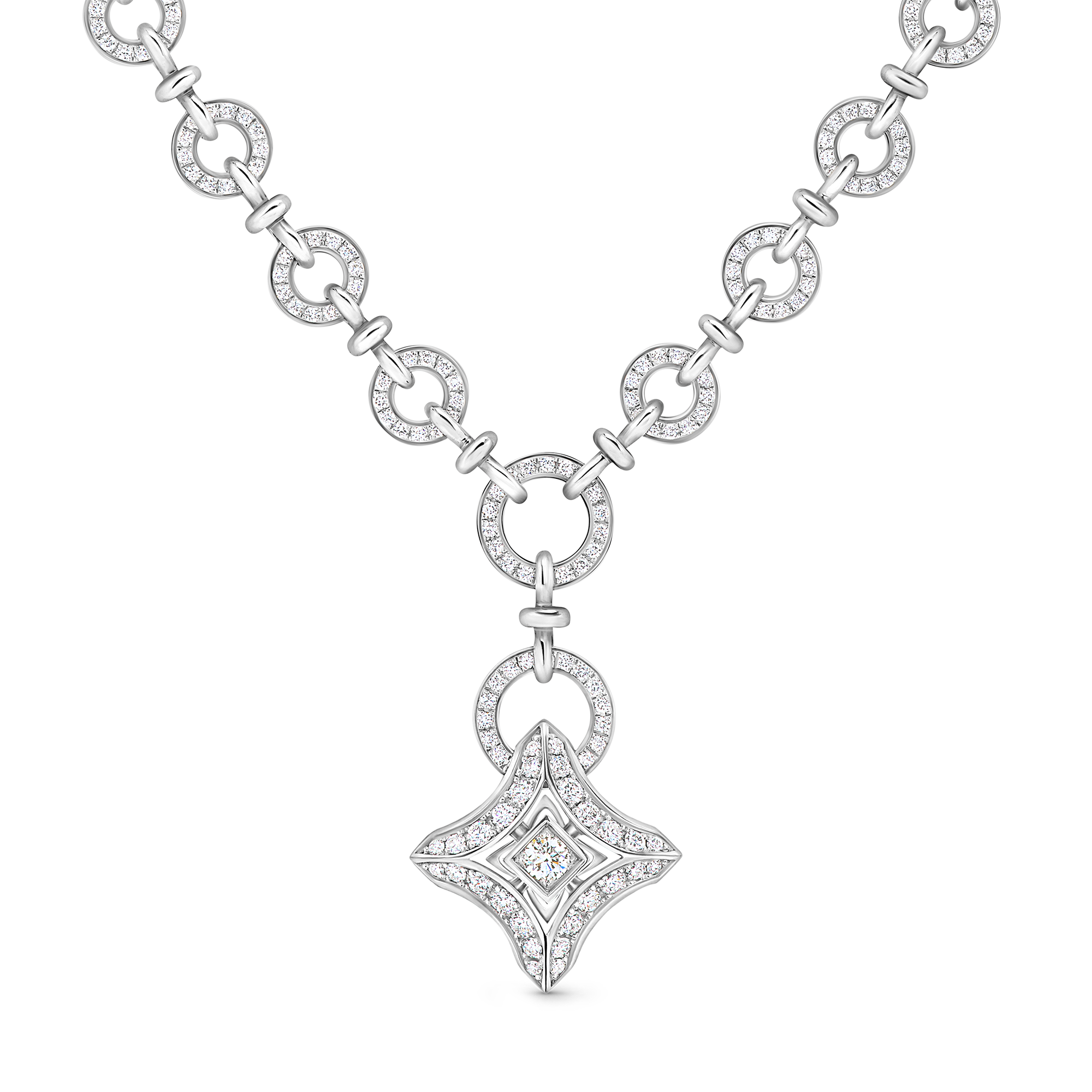 Jewelry Necklaces and Pendants Ever Blossom Pendant, White Gold & Diamonds | Louis Vuitton ® (Product zoom)