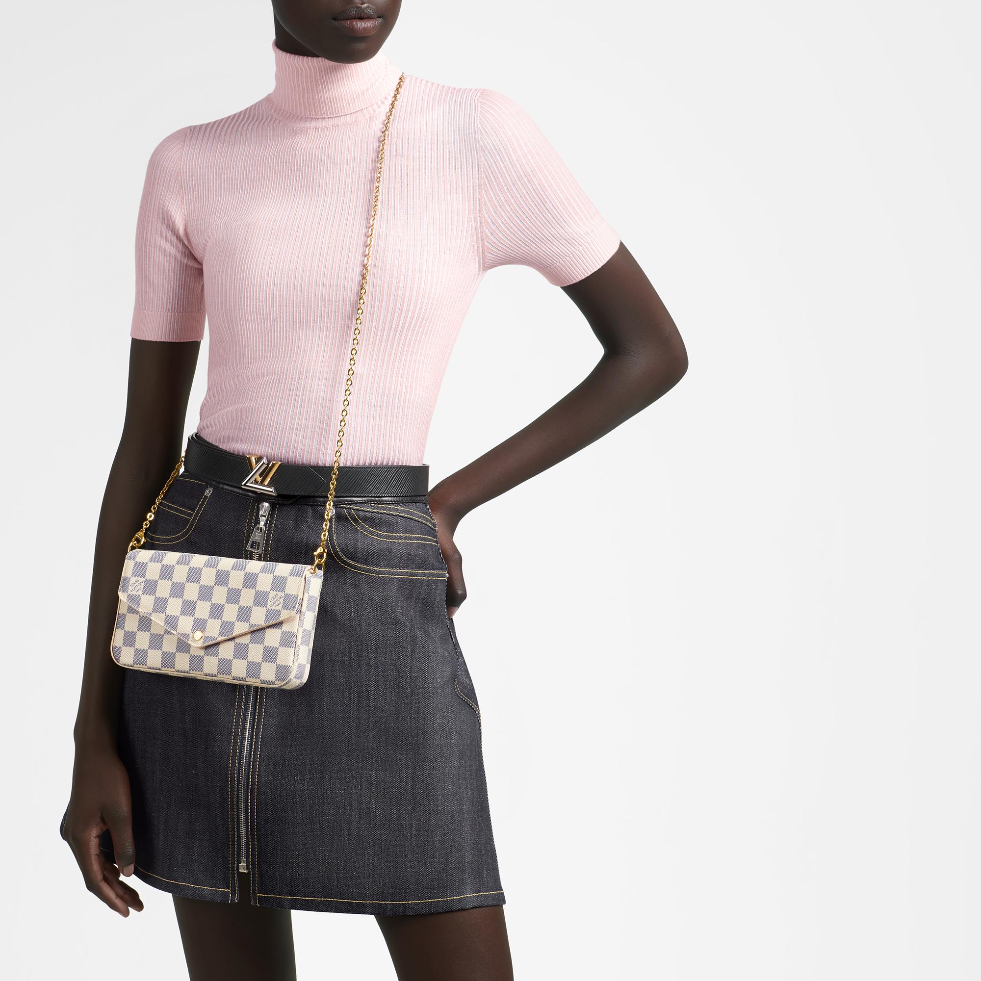 Félicie Pochette Damier Azur in Beige - WOMEN - Small Leather Goods | LOUIS  VUITTON ®