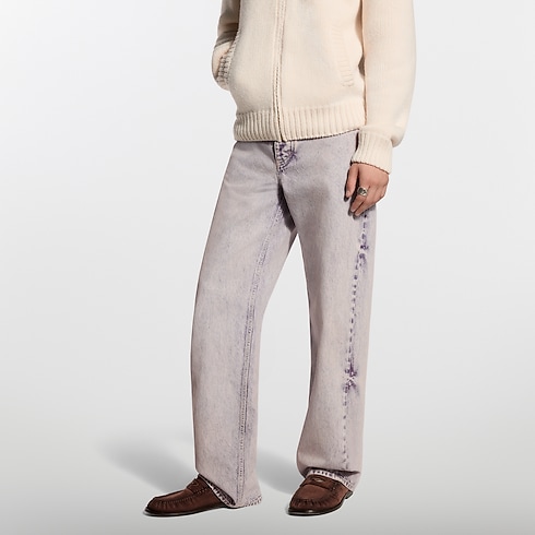 Ready-to-Wear Denim Faded Denim Skate Pants | Louis Vuitton ® (Product zoom)