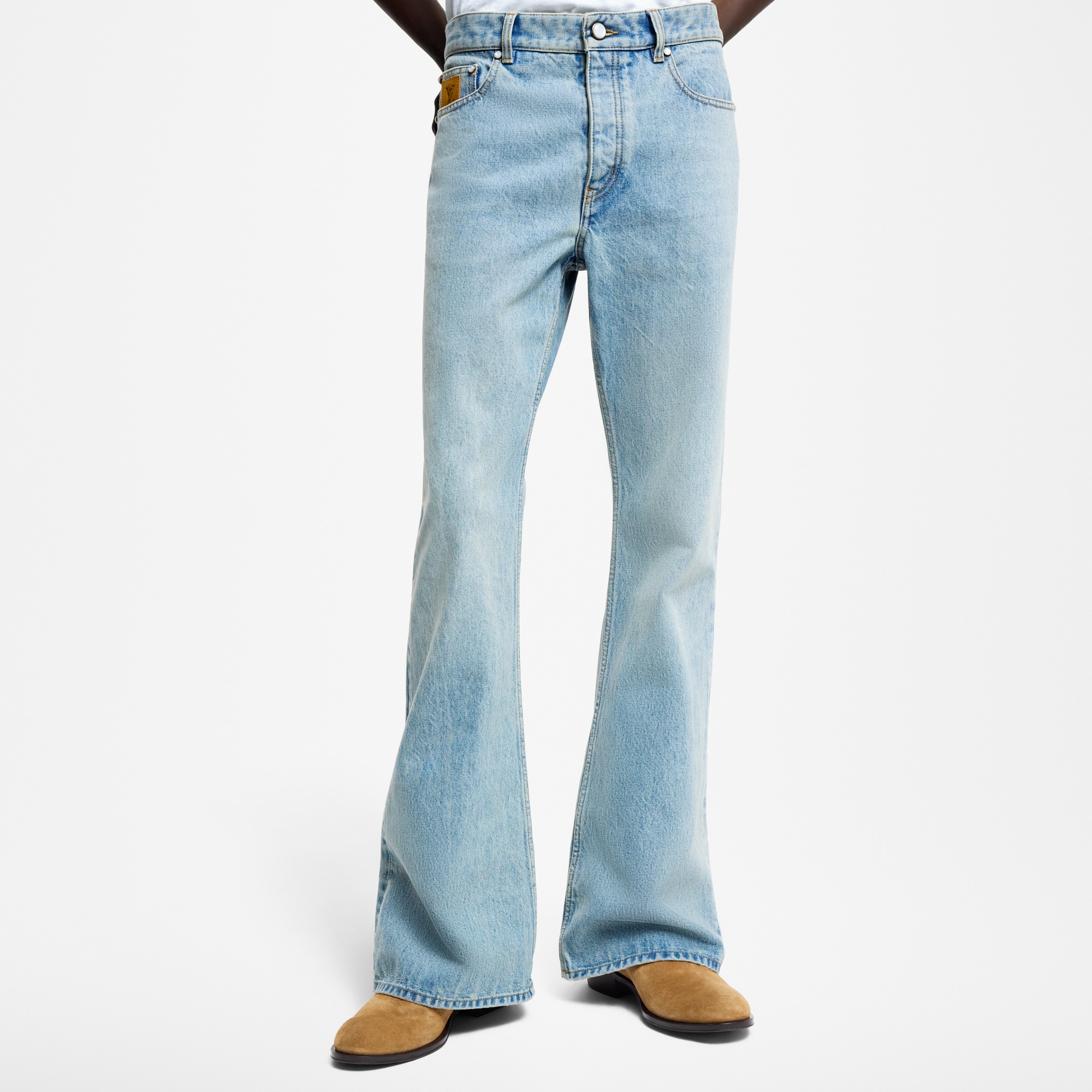  Ready-to-Wear Denim Flared Fit Denim Pants | Louis Vuitton ® (Product zoom)