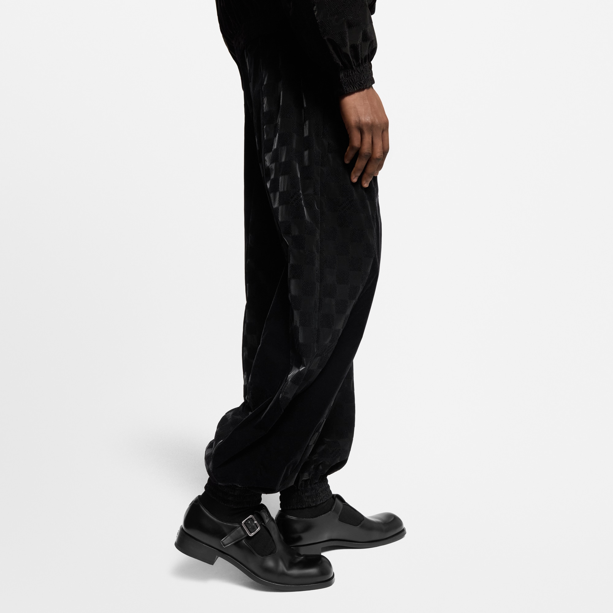 Ready-to-Wear Pants Flocked Damier Technical Track Pants | Louis Vuitton ® (Product zoom)