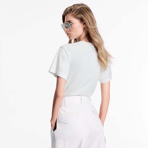 Ready-to-Wear Tops Flocked LV T-Shirt | Louis Vuitton ® (Product zoom)