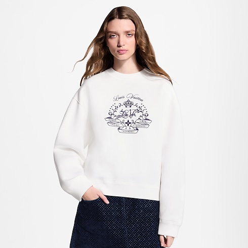 Ready-to-Wear T-shirts and Sweatshirts Flocked Signature Sweater | Louis Vuitton ® (Product zoom)