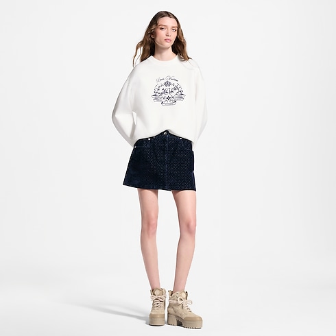 Ready-to-Wear T-shirts and Sweatshirts Flocked Signature Sweater | Louis Vuitton ® (Product zoom)