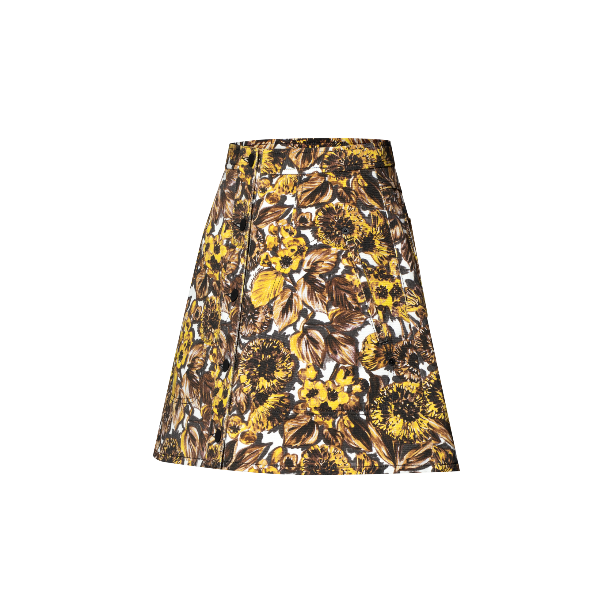  Ready-to-Wear Skirts and Shorts Floral Print Button Front Skirt | Louis Vuitton ® (Product zoom)