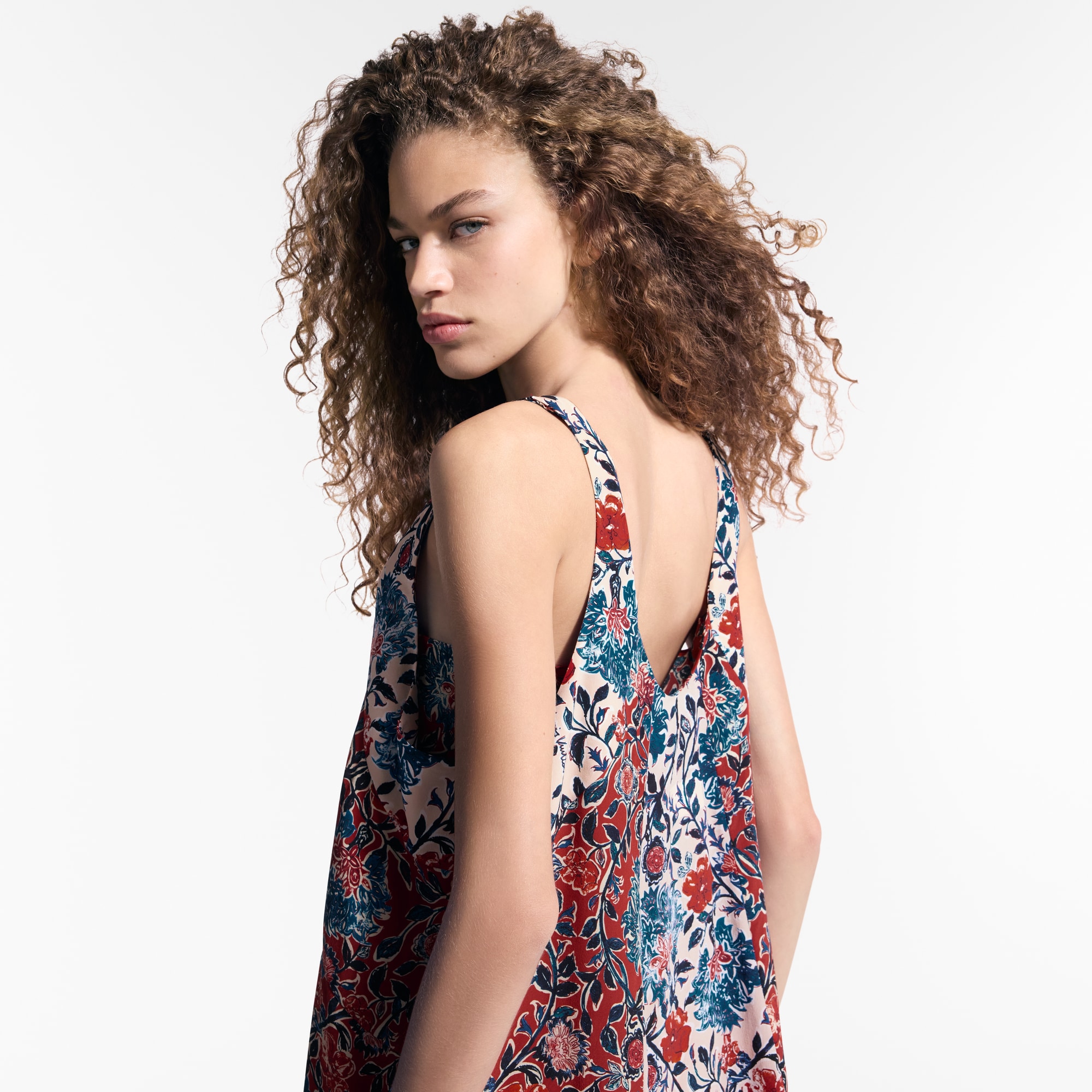  Ready-to-Wear Dresses Floral Vine Godet Dress  | Louis Vuitton ® (Product zoom)