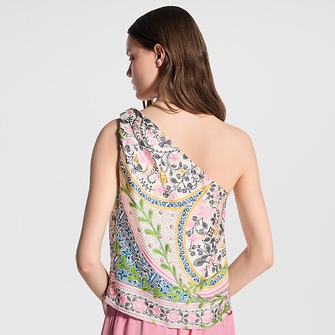 Prêt-à-Porter Hauts Flower Foulard Asymmetrical Top | Louis Vuitton ® (Zoom produit)