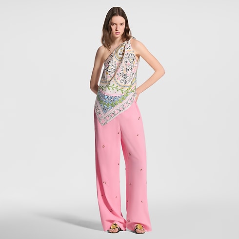 Prêt-à-Porter Hauts Flower Foulard Asymmetrical Top | Louis Vuitton ® (Zoom produit)