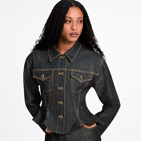 Ready-to-Wear Coats and Jackets Fluted Denim Jacket | Louis Vuitton ® (Product zoom)