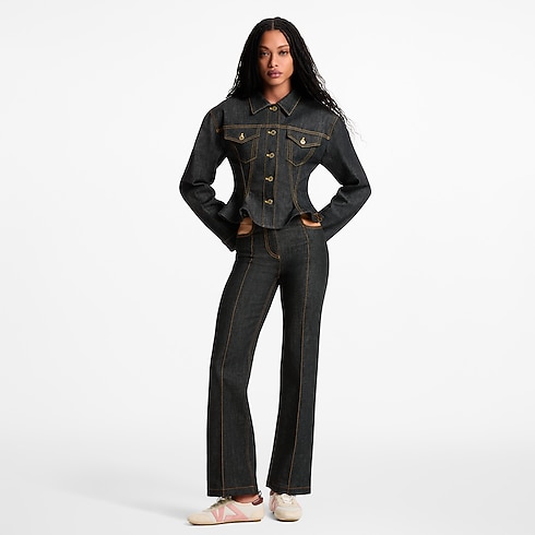 Ready-to-Wear Coats and Jackets Fluted Denim Jacket | Louis Vuitton ® (Product zoom)