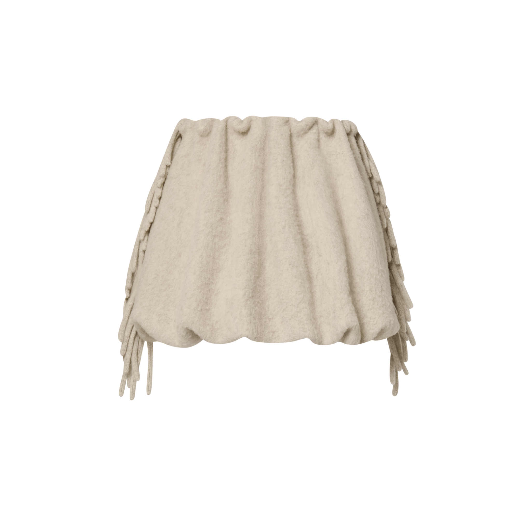  Ready-to-Wear Knitwear Fringed Brushed Knit Mini Skirt | Louis Vuitton ® (Product zoom)