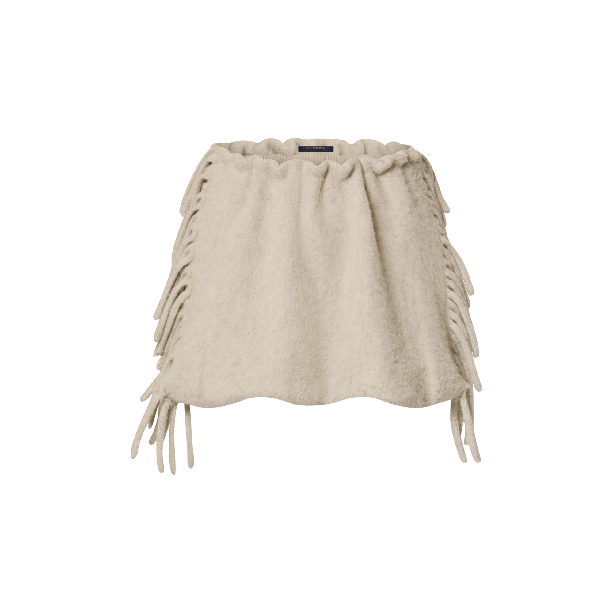  Ready-to-Wear Knitwear Fringed Brushed Knit Mini Skirt | Louis Vuitton ® (Product zoom)