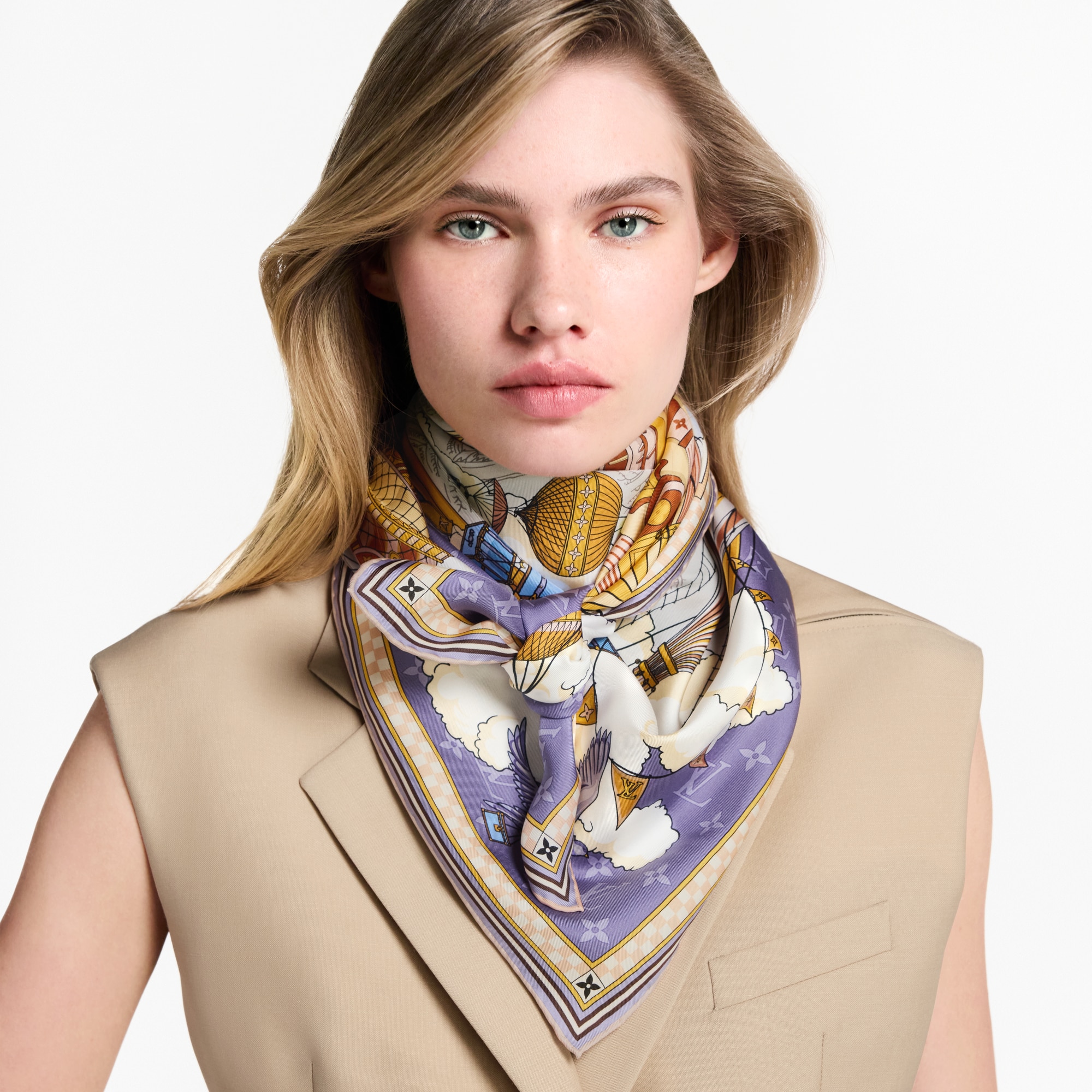 S00 Accessories Silk Squares and Bandeaus  From The Cloud Square 90 | Louis Vuitton ® (Product zoom)