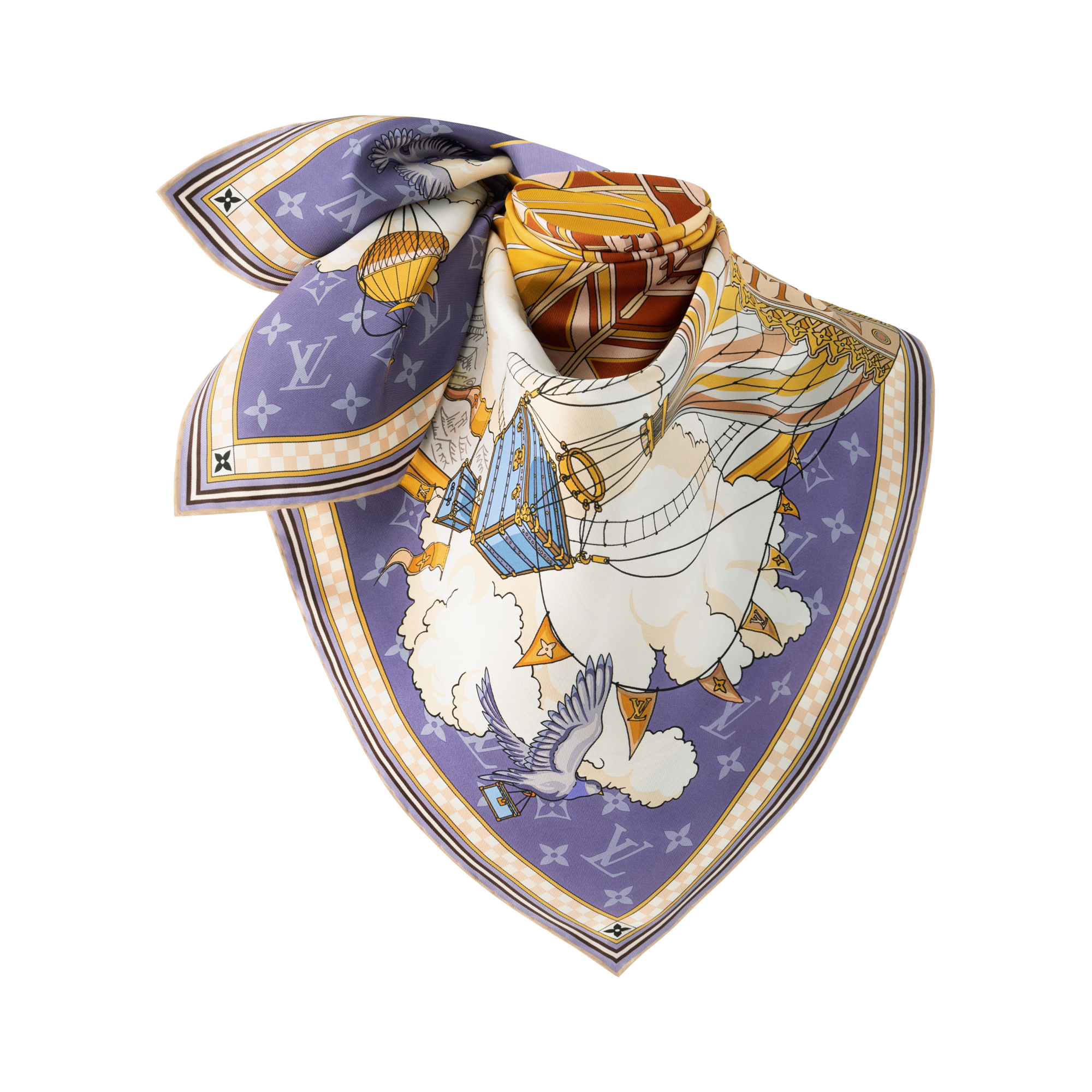 S00 Accessories Silk Squares and Bandeaus  From The Cloud Square 90 | Louis Vuitton ® (Product zoom)