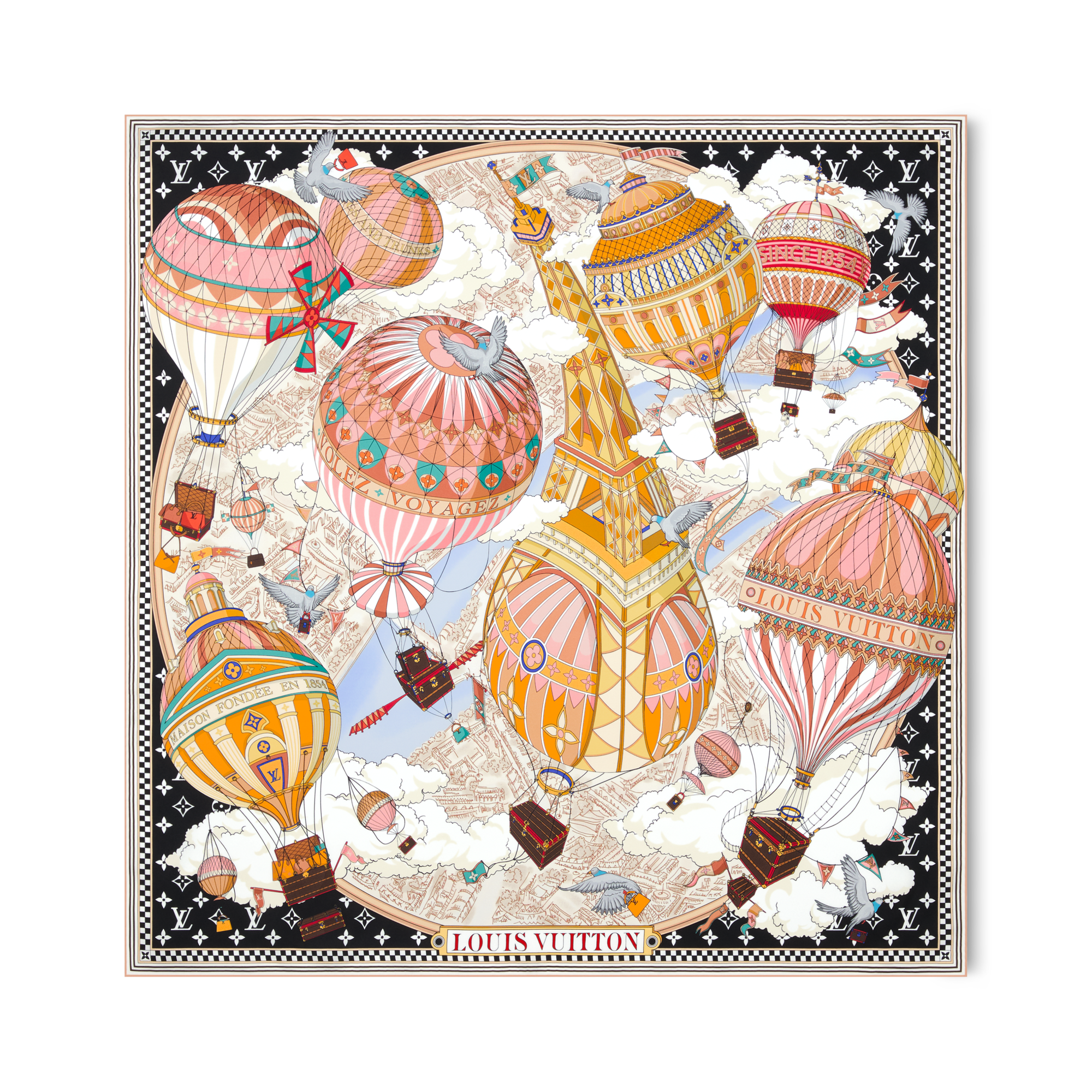 S00 Accessories Silk Squares and Bandeaus  From The Cloud Square 90 | Louis Vuitton ® (Product zoom)