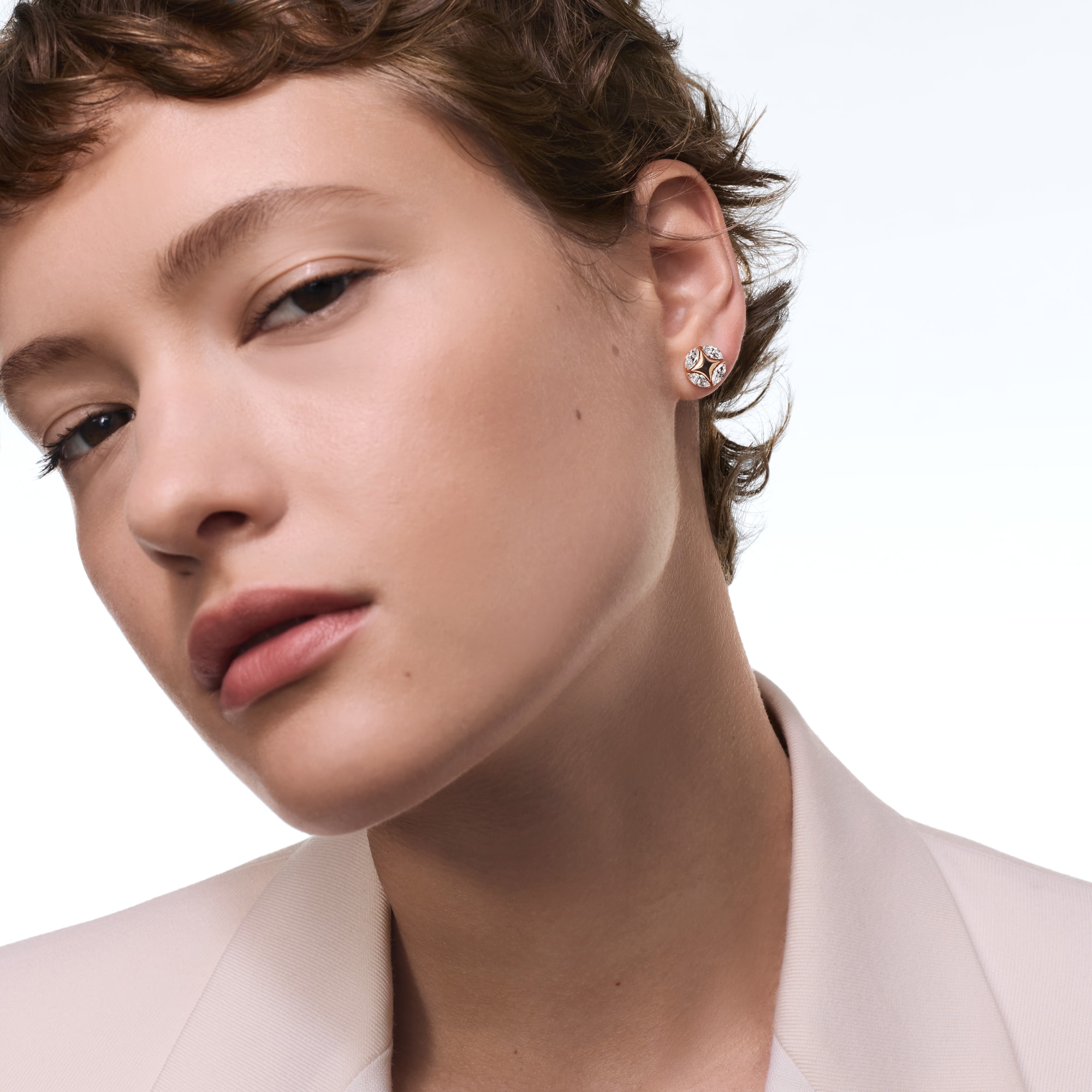  Jewelry Earrings Galaxie Ear Studs, Rose Gold and Diamonds | Louis Vuitton ® (Product zoom)