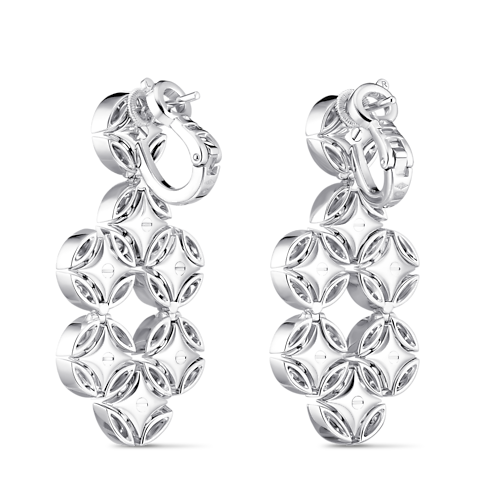 Jewelry Earrings Galaxie Earrings, White Gold and Diamonds | Louis Vuitton ® (Product zoom)