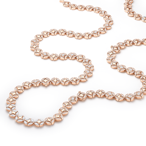 Jewelry Necklaces and Pendants Galaxie Long Necklace, Rose Gold and Diamonds | Louis Vuitton ® (Product zoom)