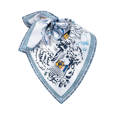S00 Accessories Silk Squares and Bandeaus Gaston’s Travel Square 90 | Louis Vuitton ® (Product zoom)
