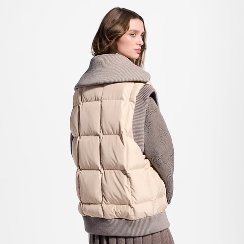 Prêt-à-Porter Manteaux et Vestes Gilet matelassé à ourlet côtelé | Louis Vuitton ® (Zoom produit)