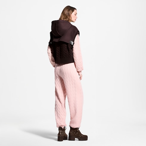 Prêt-à-Porter Manteaux et Vestes Gilet zippé à empiècement en maille | Louis Vuitton ® (Zoom produit)