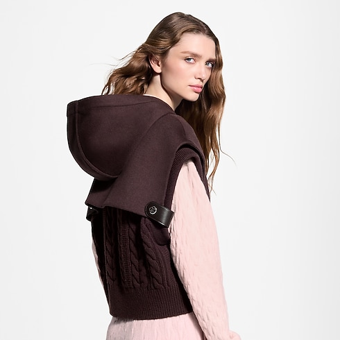 Prêt-à-Porter Manteaux et Vestes Gilet zippé à empiècement en maille | Louis Vuitton ® (Zoom produit)
