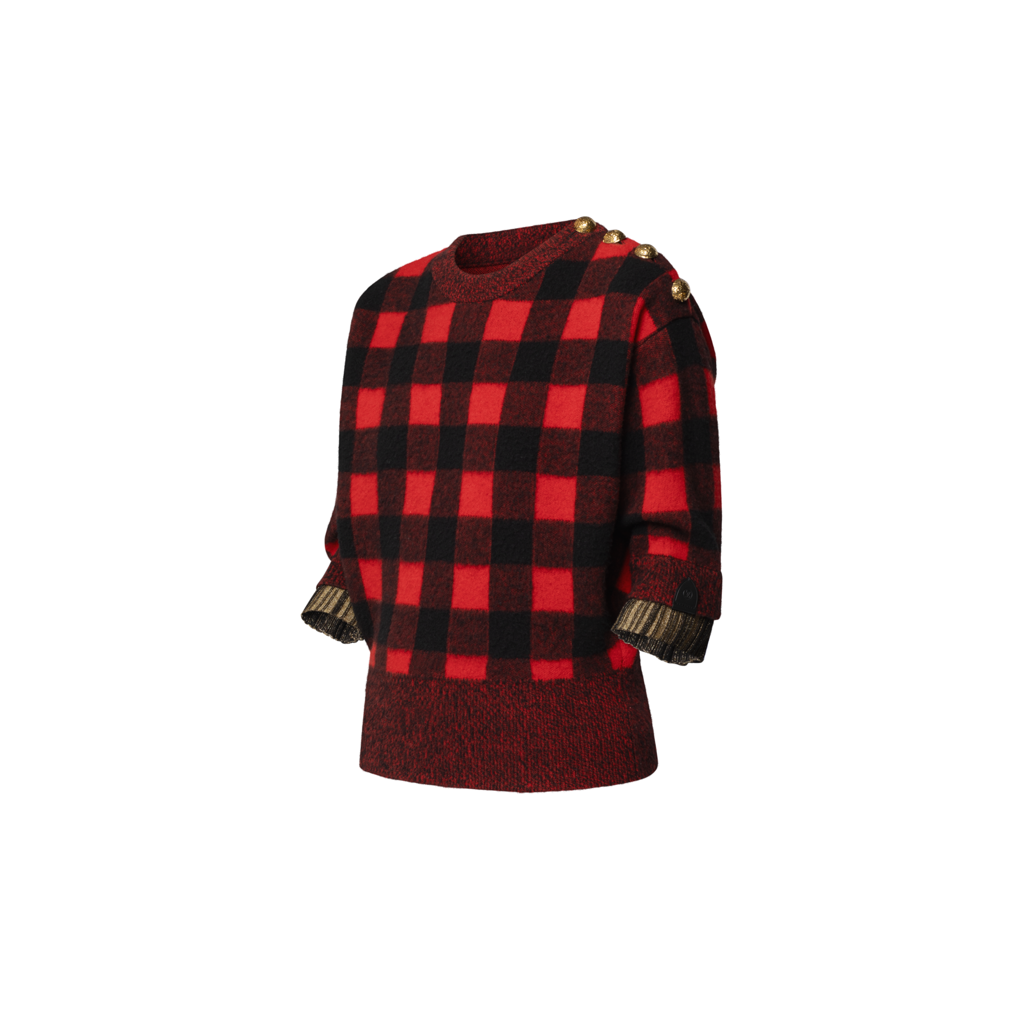  Ready-to-Wear Tops Graphic Check Knit Top | Louis Vuitton ® (Product zoom)