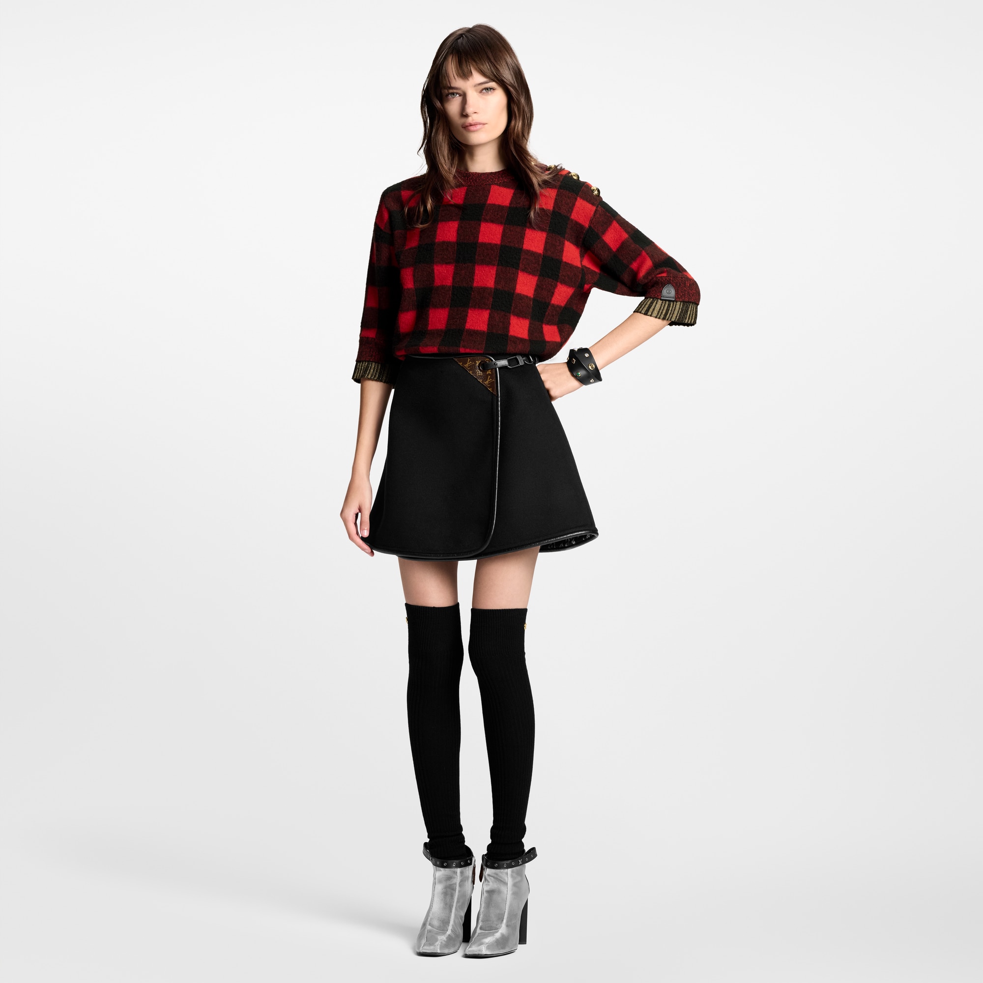  Ready-to-Wear Tops Graphic Check Knit Top | Louis Vuitton ® (Product zoom)