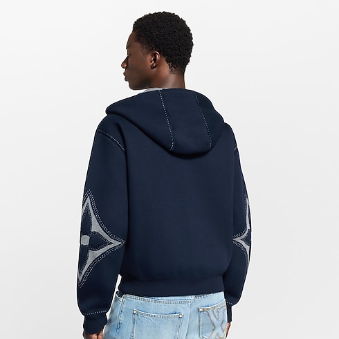 Prêt-à-Porter Tout le Prêt-à-Porter Graphic Intarsia Zipped Cotton Hoodie | Louis Vuitton ® (Zoom produit)