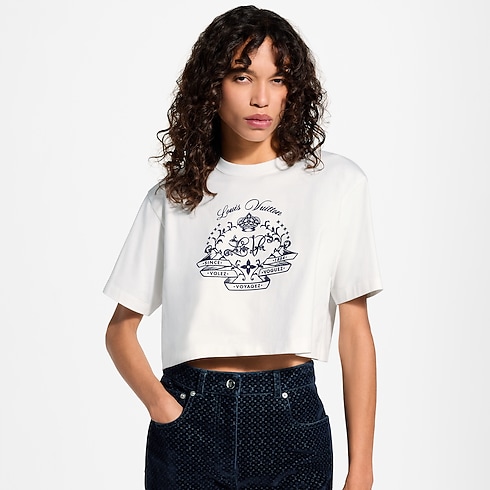 Prêt-à-Porter Tee-shirts et Sweat-shirts Haut court à signature floquée | Louis Vuitton ® (Zoom produit)