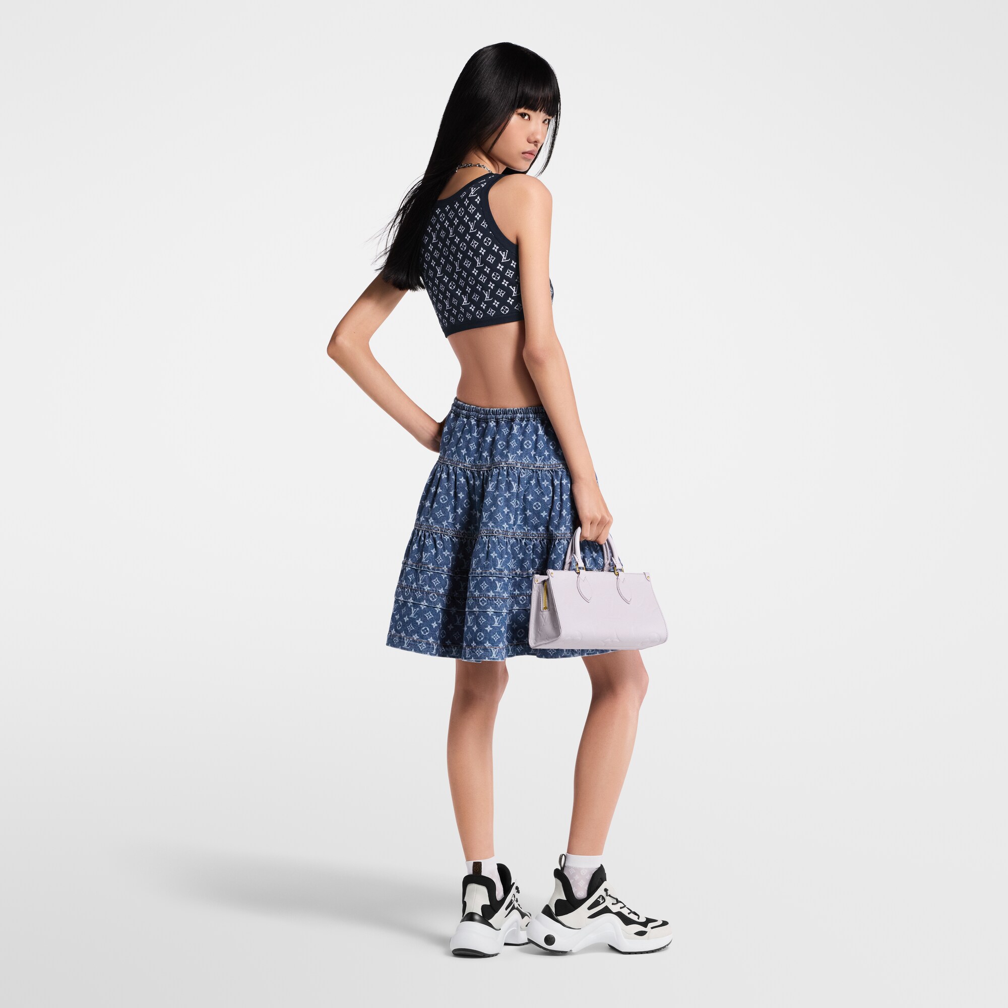  Prêt-à-Porter Hauts Haut court en maille Monogram Jacquard | Louis Vuitton ® (Zoom produit)