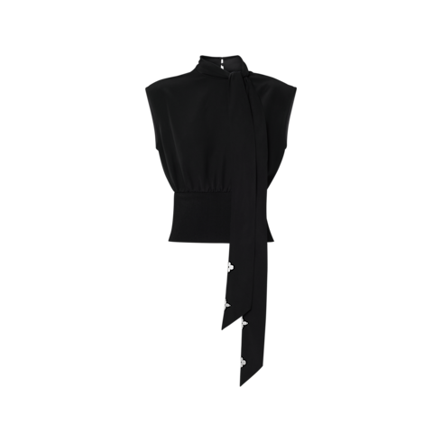 Prêt-à-Porter Tops et Chemises Haut lavallière à détails Monogram | Louis Vuitton ® (Zoom produit)