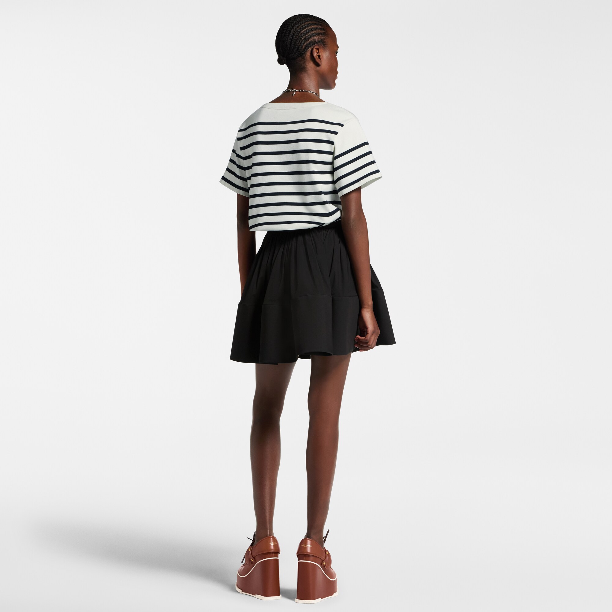  Prêt-à-Porter Hauts Haut rayé en maille avec signature | Louis Vuitton ® (Zoom produit)