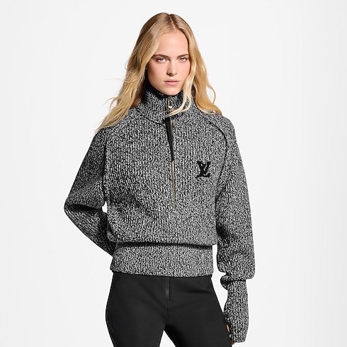 Ready-to-Wear Tops and Shirts Heathered Half-Zip Pullover | Louis Vuitton ® (Product zoom)