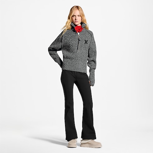 Ready-to-Wear Tops and Shirts Heathered Half-Zip Pullover | Louis Vuitton ® (Product zoom)