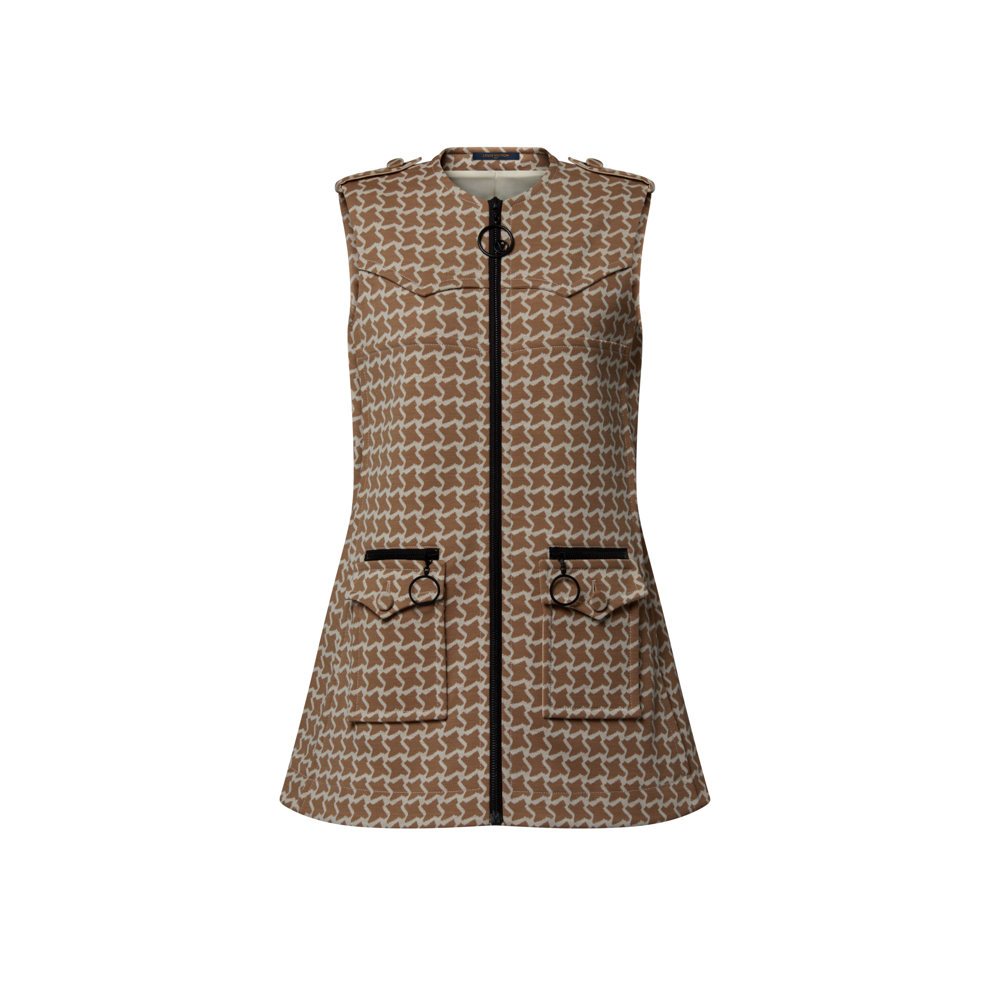 Ready-to-Wear Dresses Honeycomb Jacquard Zip-Up Dress | Louis Vuitton ® (Product zoom)