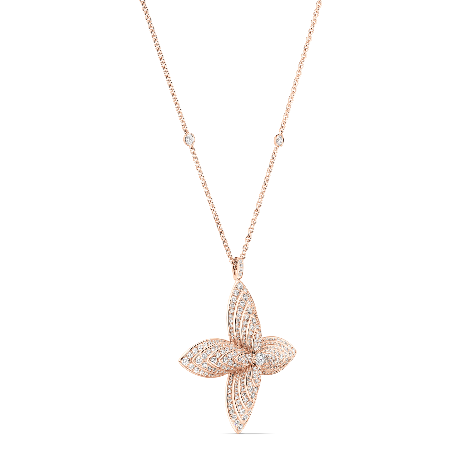  Jewelry Necklaces and Pendants Idylle Blossom Pendant, Rose Gold and Diamonds | Louis Vuitton ® (Product zoom)
