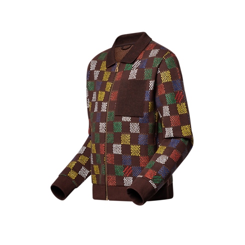 Ready-to-Wear All Ready-to-Wear Jacquard Damier Cotton Jersey Blouson | Louis Vuitton ® (Product zoom)