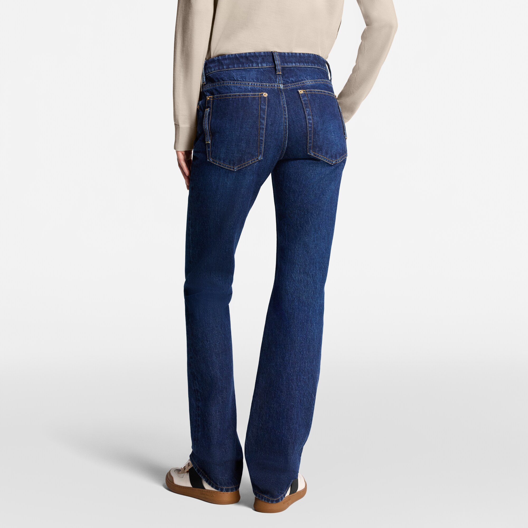  Prêt-à-Porter Pantalons Jean droit en denim délavé | Louis Vuitton ® (Zoom produit)