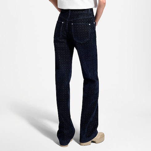 Prêt-à-Porter Pantalons et Shorts Jean en velours floqué Nanogram | Louis Vuitton ® (Zoom produit)