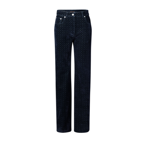Prêt-à-Porter Pantalons et Shorts Jean en velours floqué Nanogram | Louis Vuitton ® (Zoom produit)